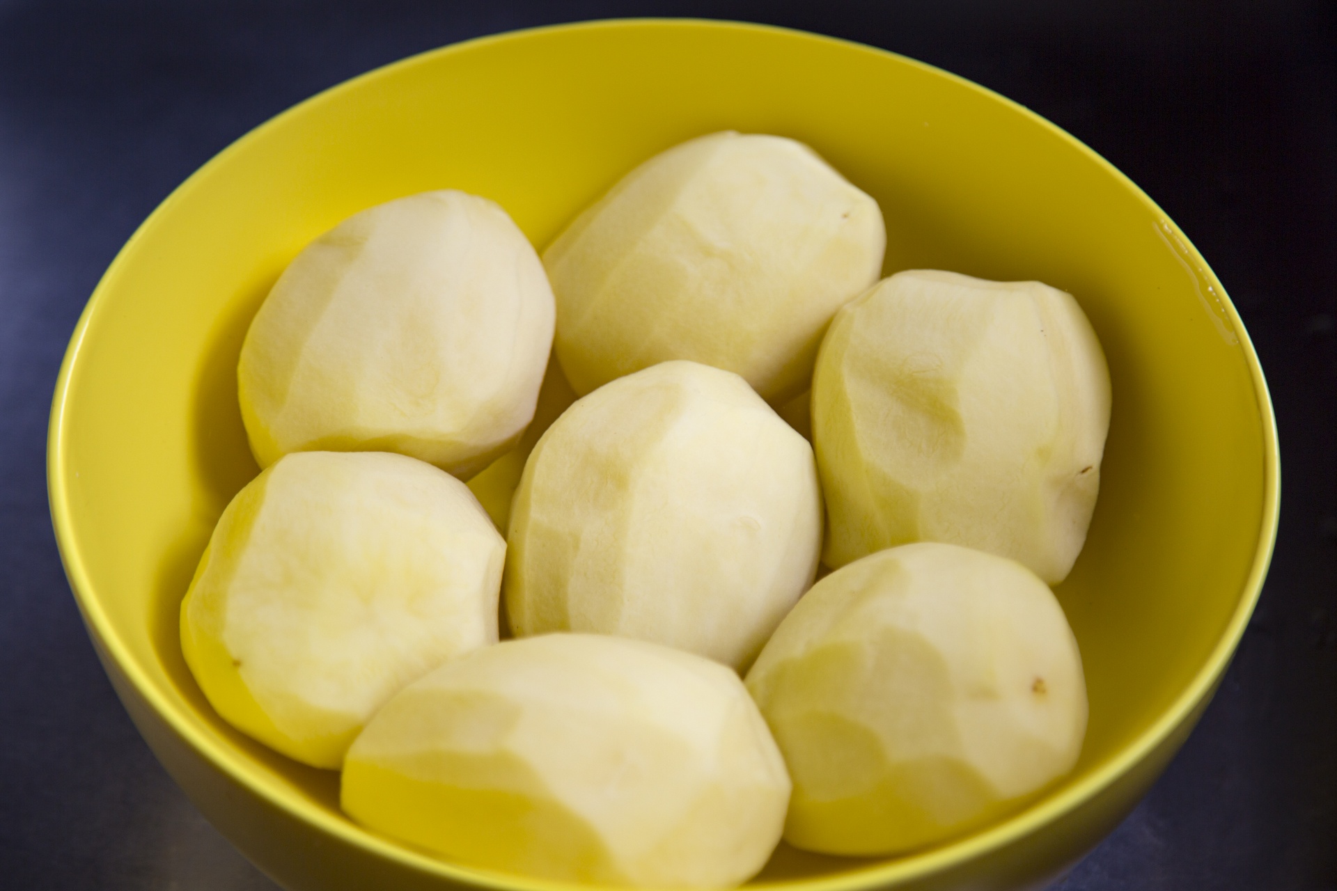 Peeled potatoes